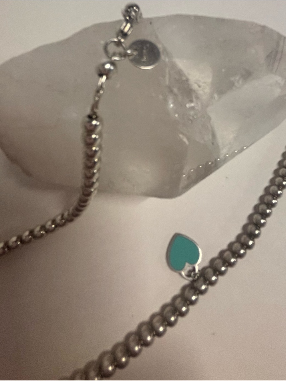 Tiffany & Co., Return to Tiffany Blue Heart Tag Bead(Reversible) Necklace 16” - Picture 13 of 16